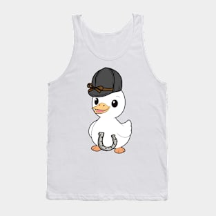 Funny duck is ready to ride a horse Tank Top